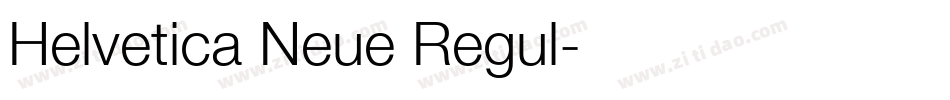 Helvetica Neue Regul字体转换